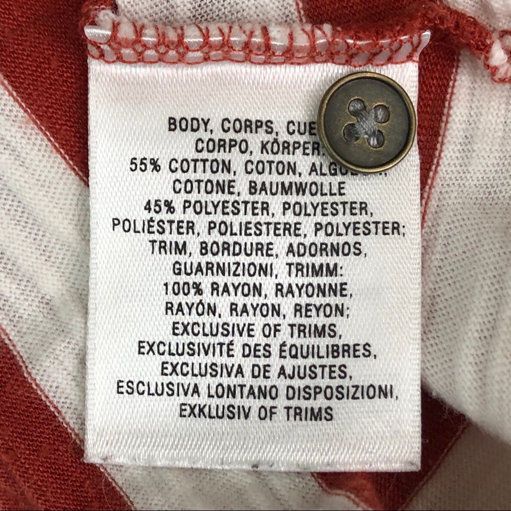 Postmark Mixed Pattern Rust & Cream Henley Xs - image 5